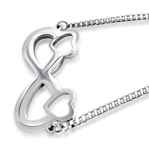 Stainless Steel Infinity Heart Necklace